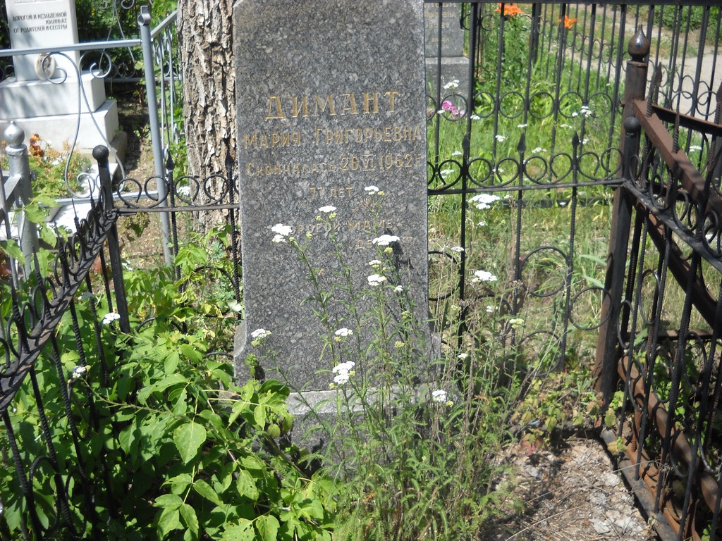 Димант Мария Григорьевна, Саратов, Еврейское кладбище